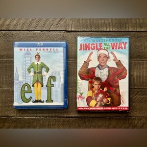 Christmas Movie Blu-ray & DVD Lot Elf & Jingle All the Way NWT